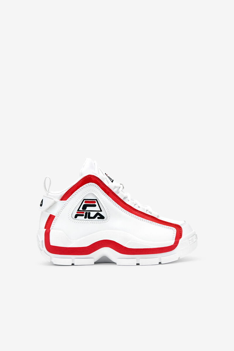 Kids' Fila Big Grant Hill 2 Basketball Shoes White / Red / Black | 1IRoZ3uyjoj