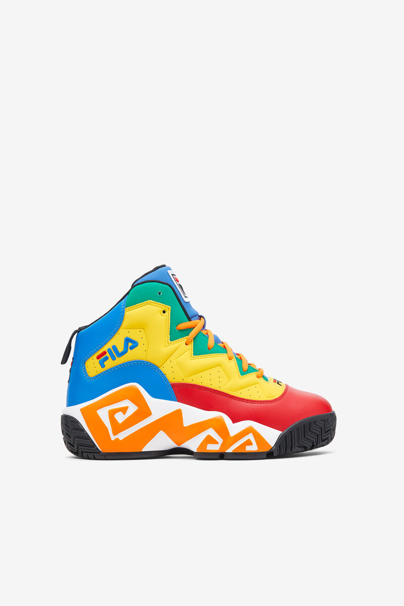 Kids' Fila Big Mb Basketball Shoes Red / Royal Blue / Lemon | j4oCtMdtqUo