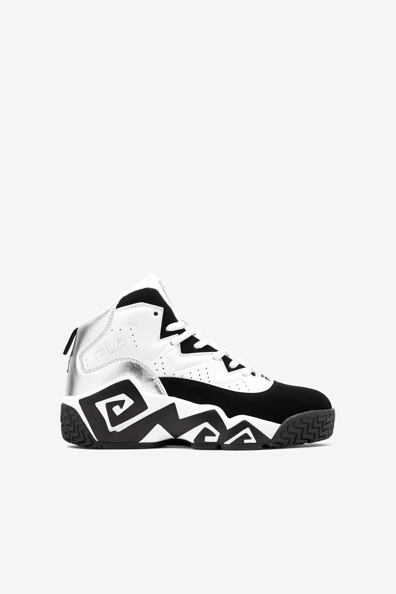 Kids' Fila Big Mb Basketball Shoes White / Metal Silver / Black | HcmgrN7boOT