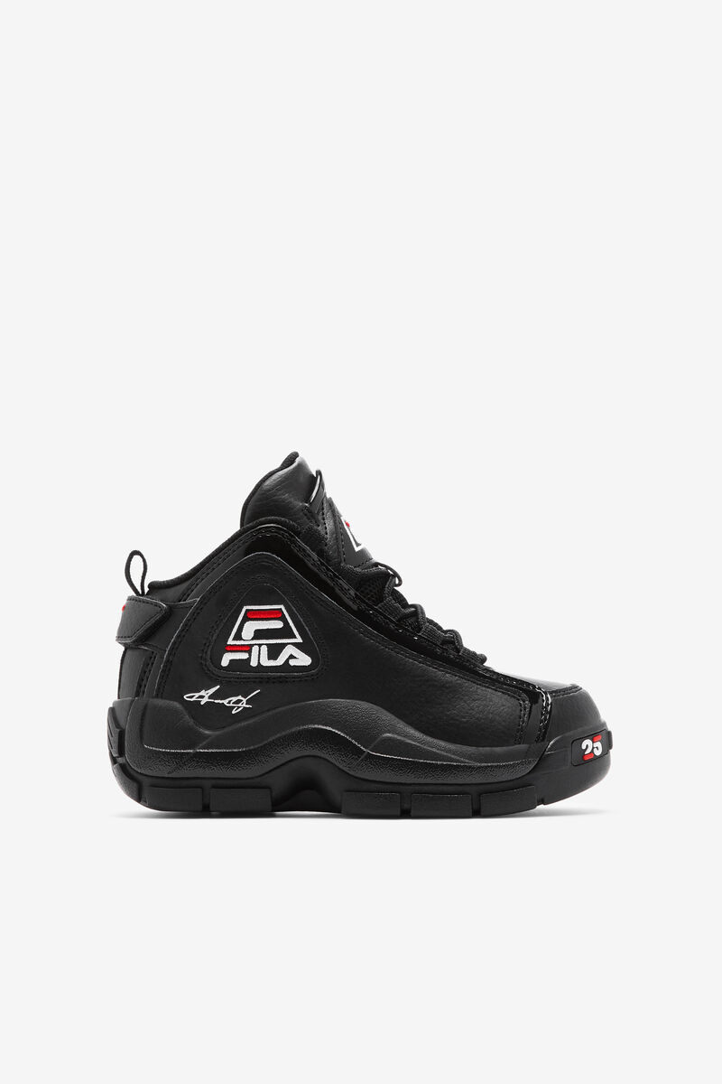 Kids' Fila Little Grant Hill 2 25th Anniversary Edition Basketball Shoes Black / White / Red | B9DNz