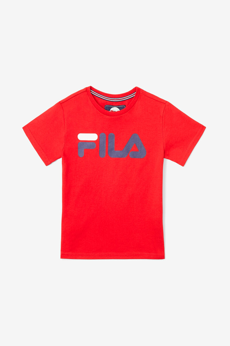 Kids' Fila Logo T Shirts Red | trs8WqN6r8t