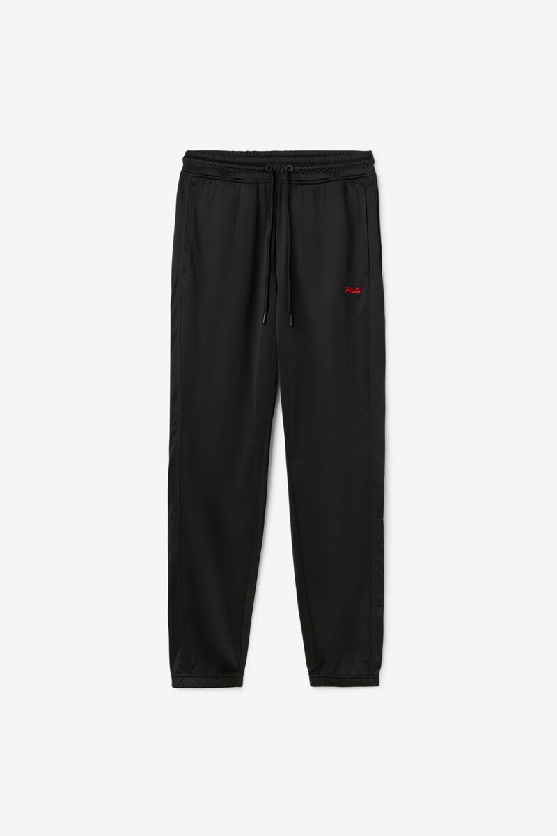Men's Fila Albania Track Pant Pants Black / Red | DiTdKQGGBuw