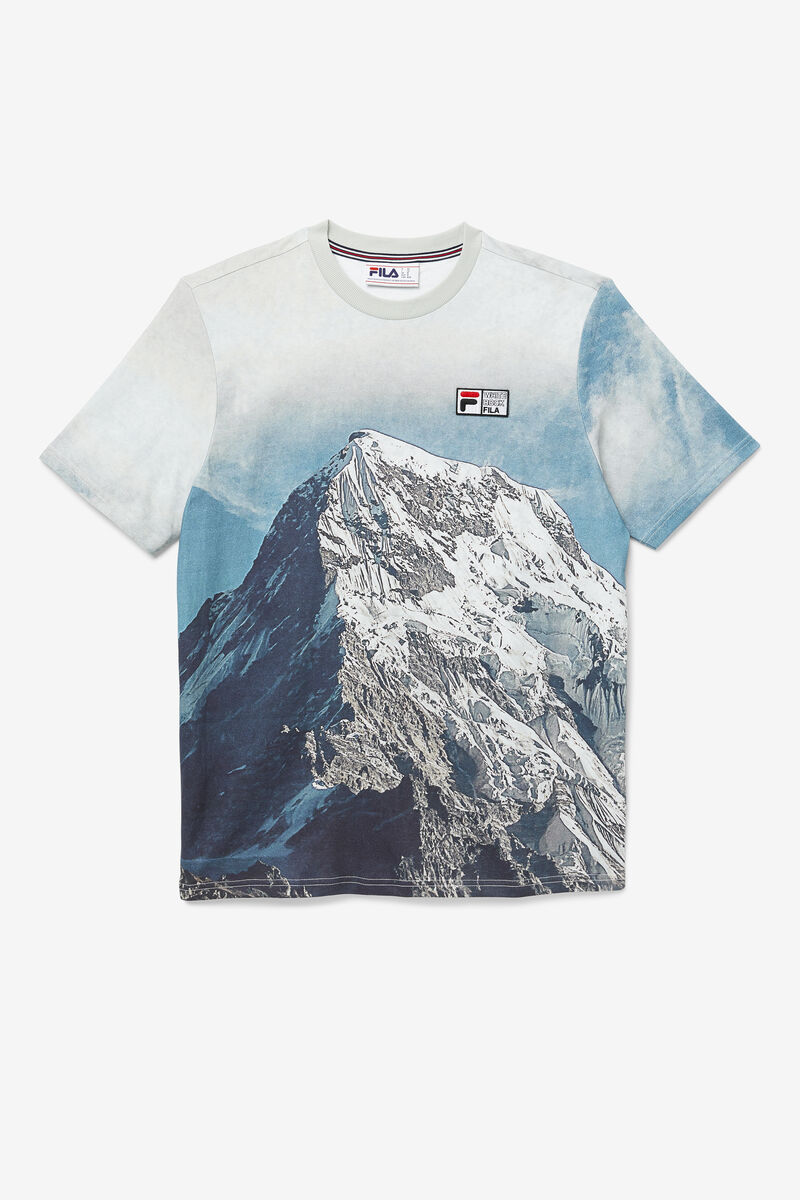 Men's Fila Alps T Shirts White / Black | 6UZSwRn7Dsv