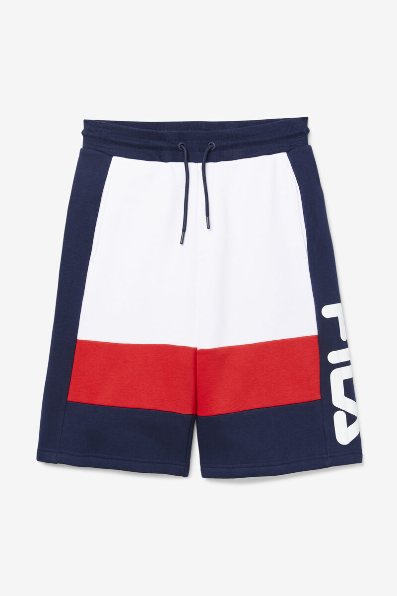 Men's Fila Ansel Short Shorts Navy / White / Red | QAHDcn2Prrl