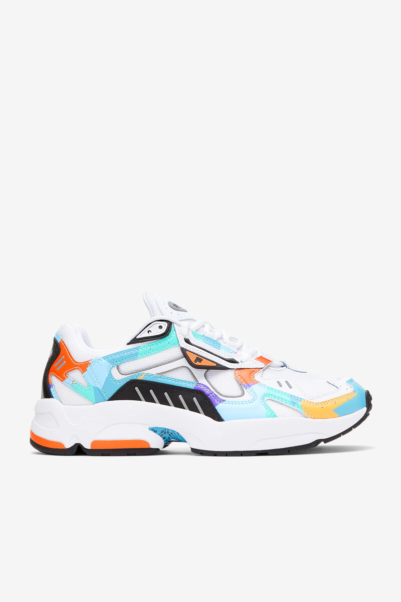 Men's Fila Archive Rjv '90s Style Dad Sneakers | Fila Sneakers White / Black / Purple | 5Mpz7UDPafb