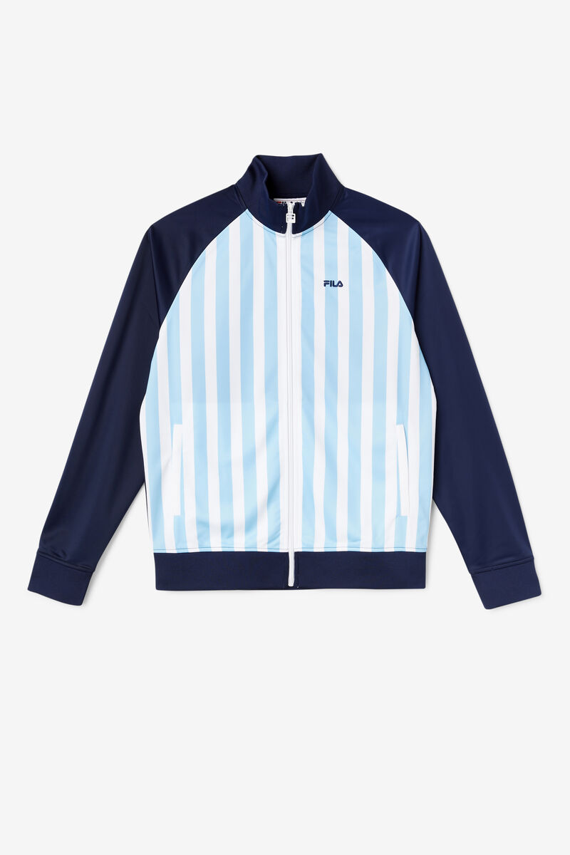 Men's Fila Argentina Track Jacket Jackets Navy / White | VIgz6ulajDv
