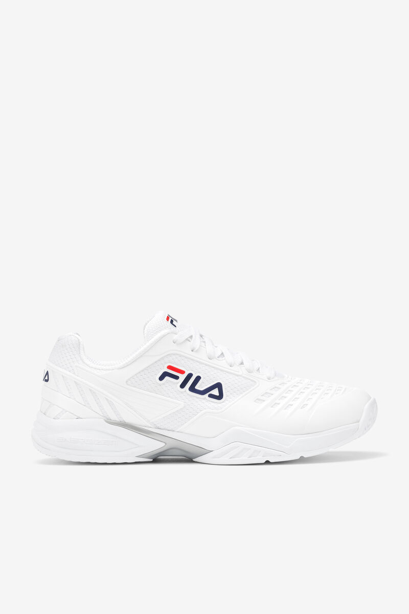 Men's Fila Axilus 2 Energized Tennis Shoes White / White / Navy | oDA4bH2OIM9