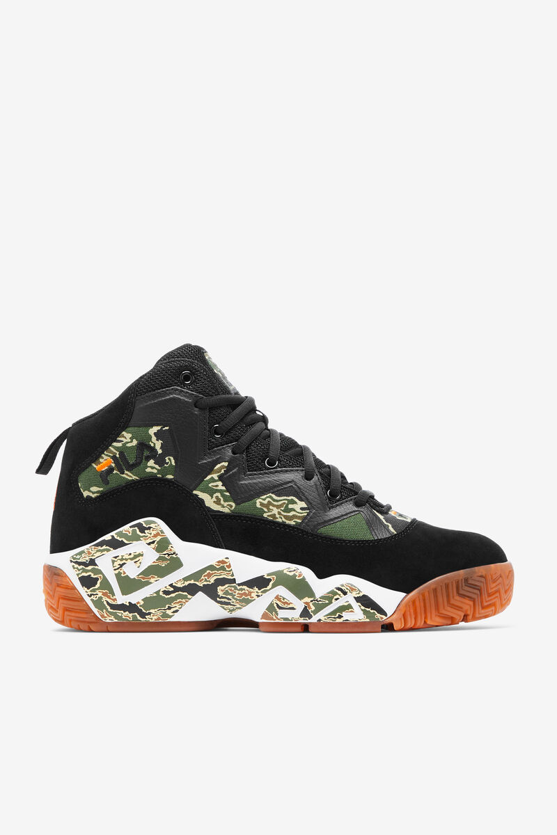 Men's Fila Basketball Shoe With Camo Detail | Fila Sneakers Black / White | ENuOH4UbHVP