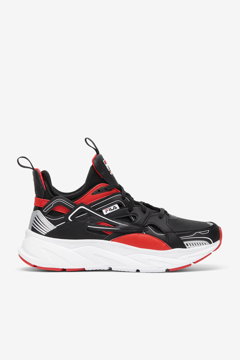 Men's Fila Black & Red Hallasan High Top Sneakers | Fila Sneakers Black / Red / White | bh6Wyn4MpOY