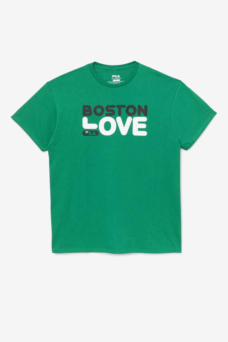 Men's Fila Boston Love T Shirts Green | CQxHG2iHbln
