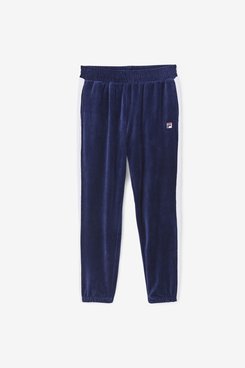 Men's Fila Brice Velour Pant Tracksuits Navy / White / Red | UPlE2iEtmPx