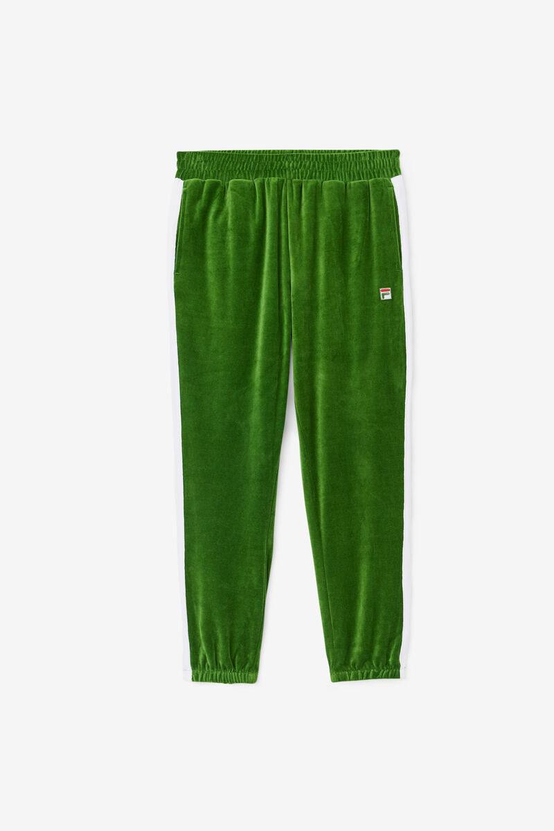 Men's Fila Brice Velour Pant Tracksuits White / Red | d1sYIukumUy