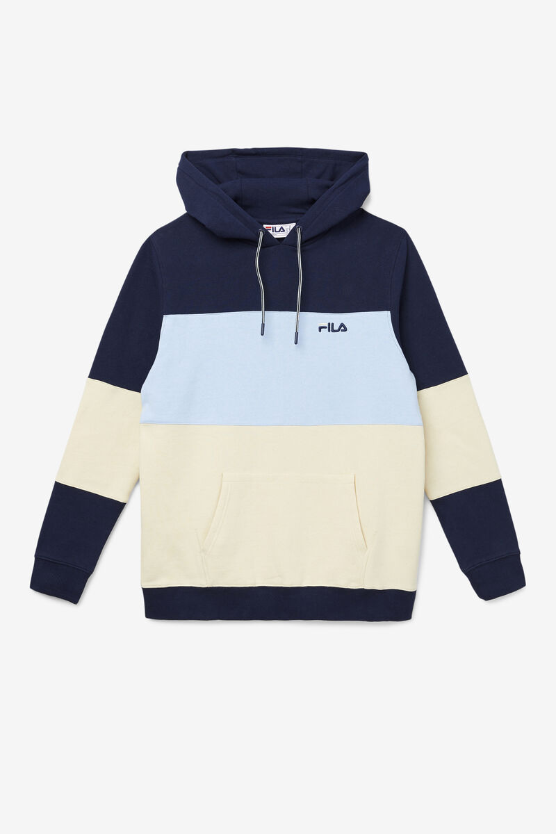 Men's Fila Bryan Hoodie Hoodies Navy / Light Blue / Brown | yHY53Opo9Ji