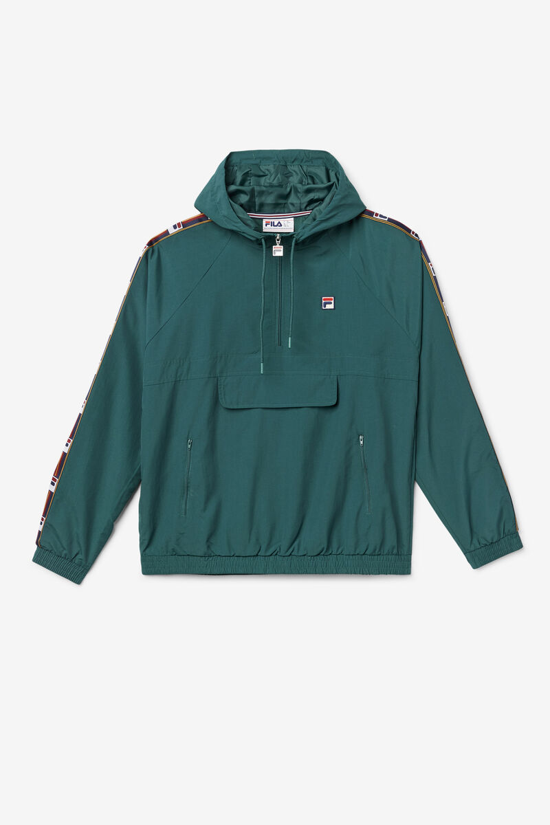 Men's Fila Cameron 1/2 Zip Wind Jacket Outerwear Green | etqqhK8Xe2W