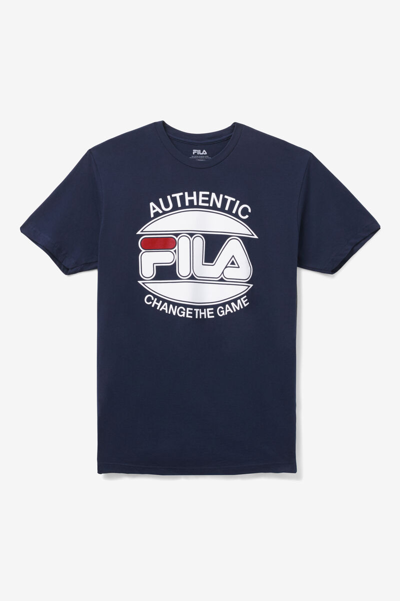Men's Fila Change The Game T Shirts Navy | nJLvpuOkAZI