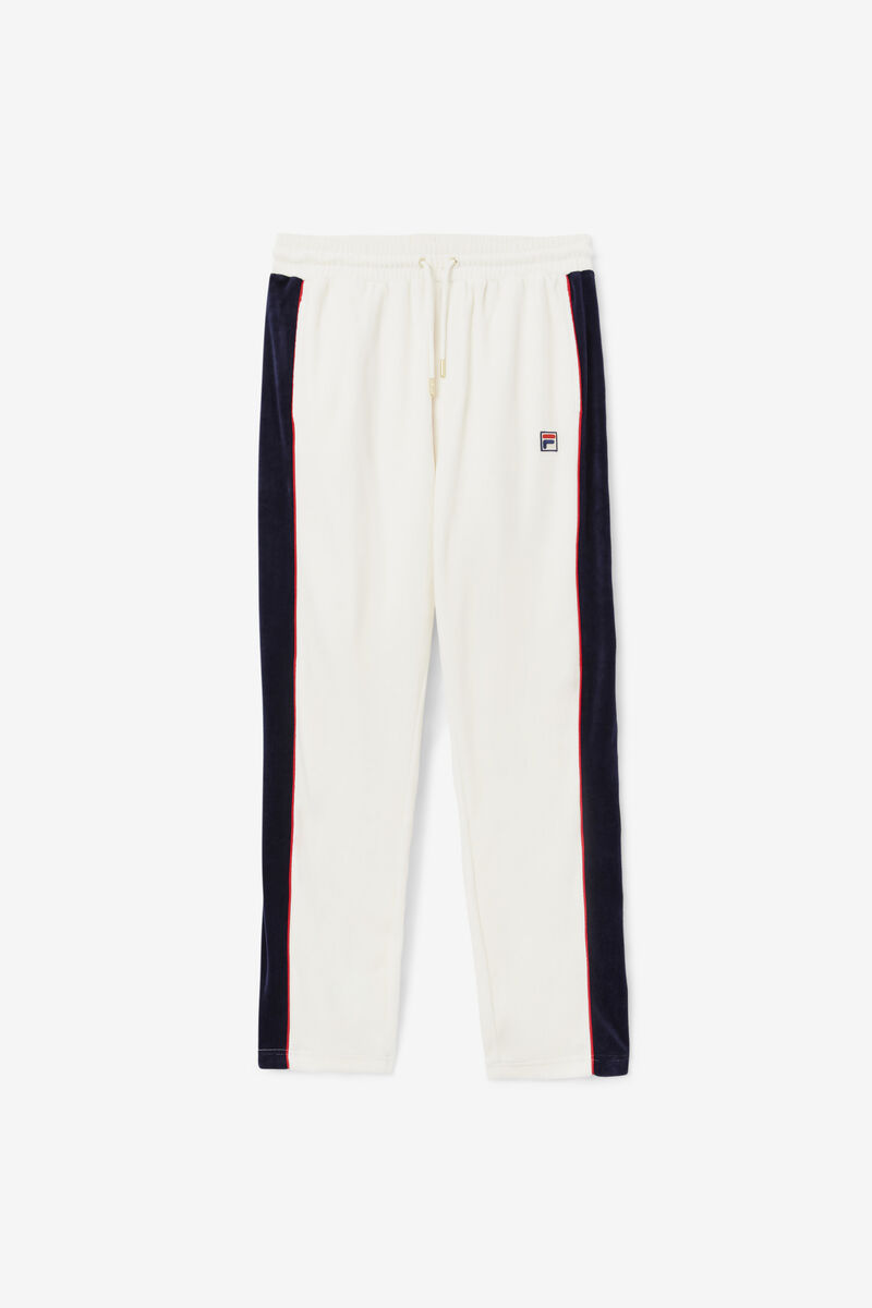 Men's Fila Cima Velour Pant Pants Red / Navy | tVEYTYKKJoV