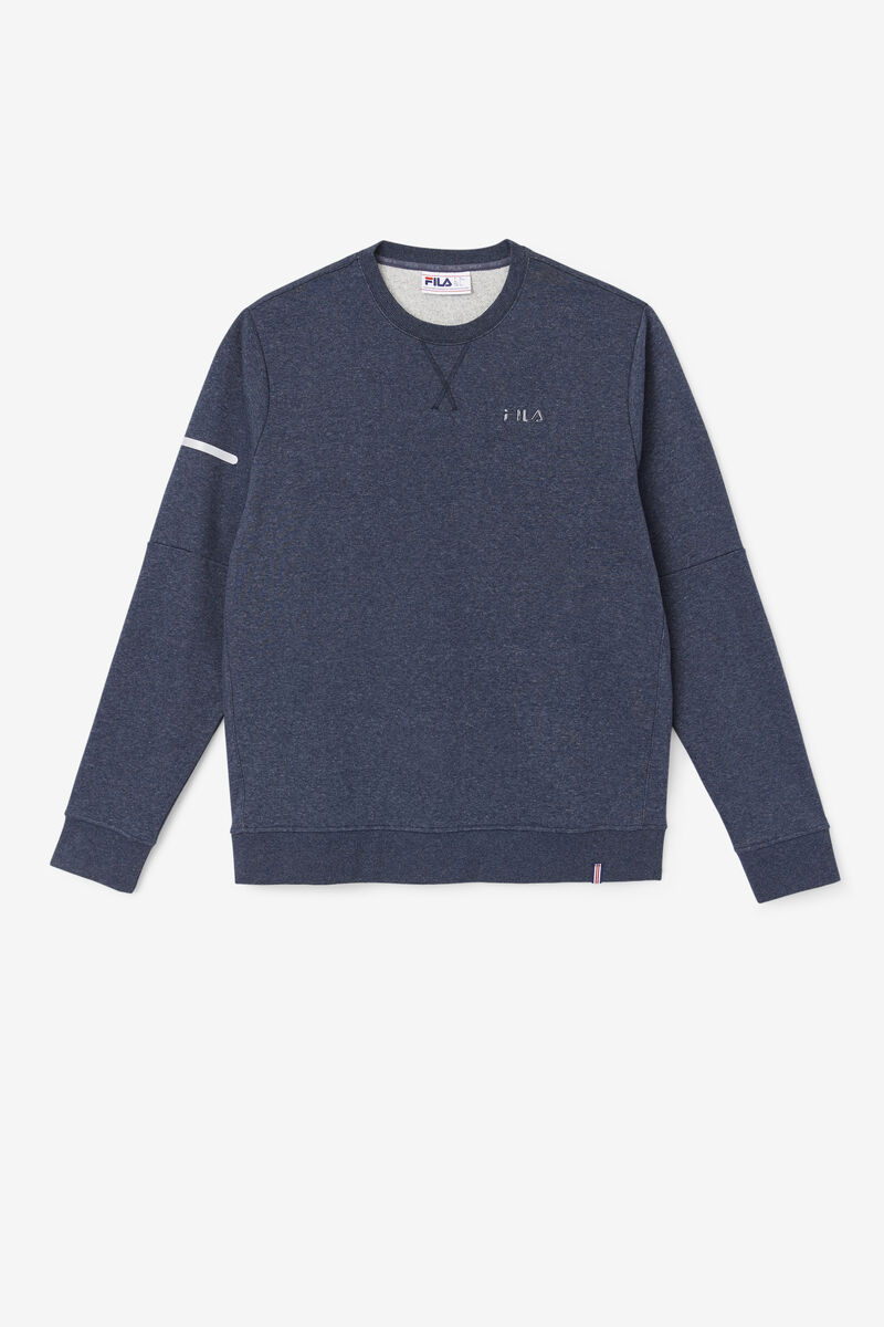 Men's Fila Commuter Crew Sweatshirts Purple | VQqS7cyFFNZ
