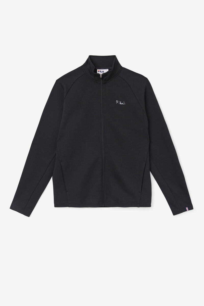 Men's Fila Commuter Track Jacket Tracksuits Black | 1OSlmmwwcEp