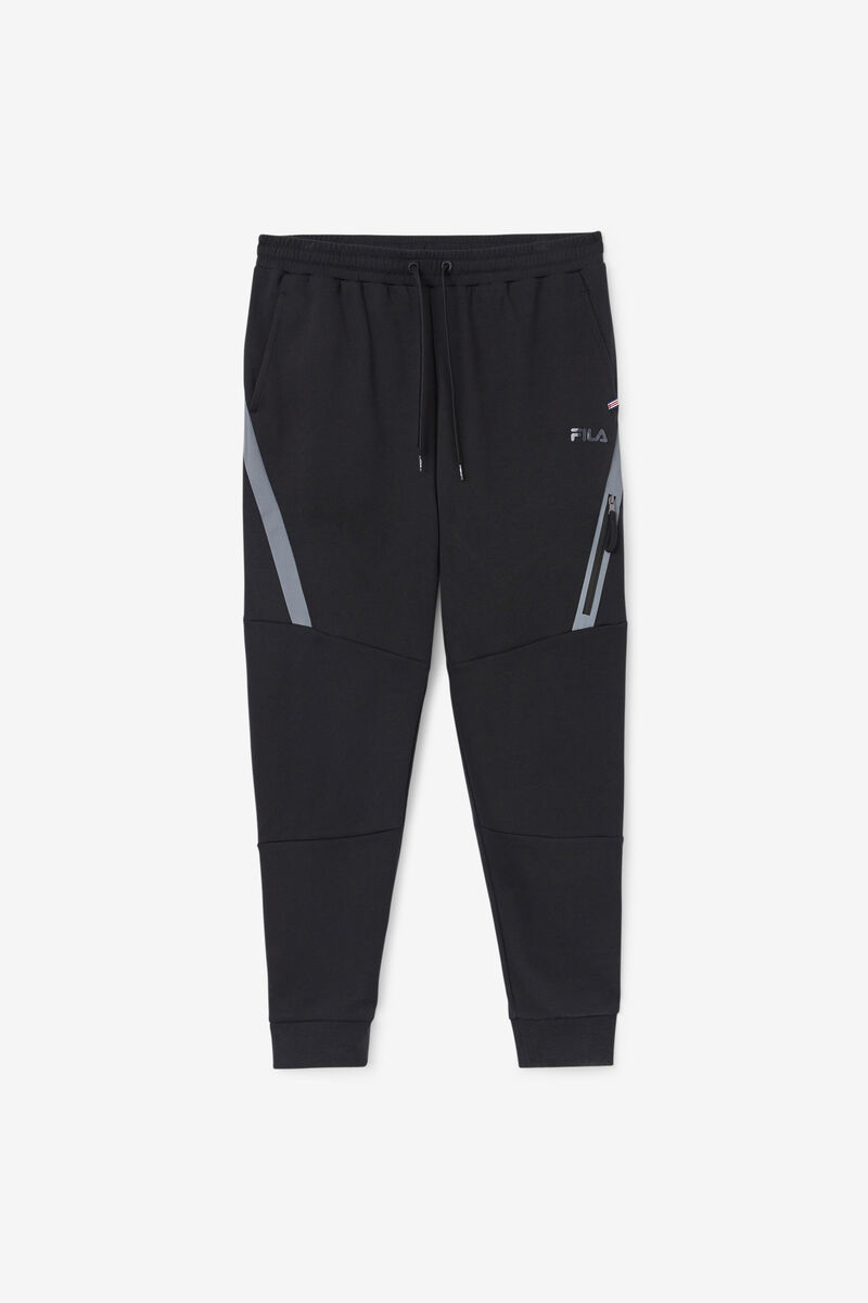 Men's Fila Commuter Track Pant Pants Black | v5CUw14YAcL