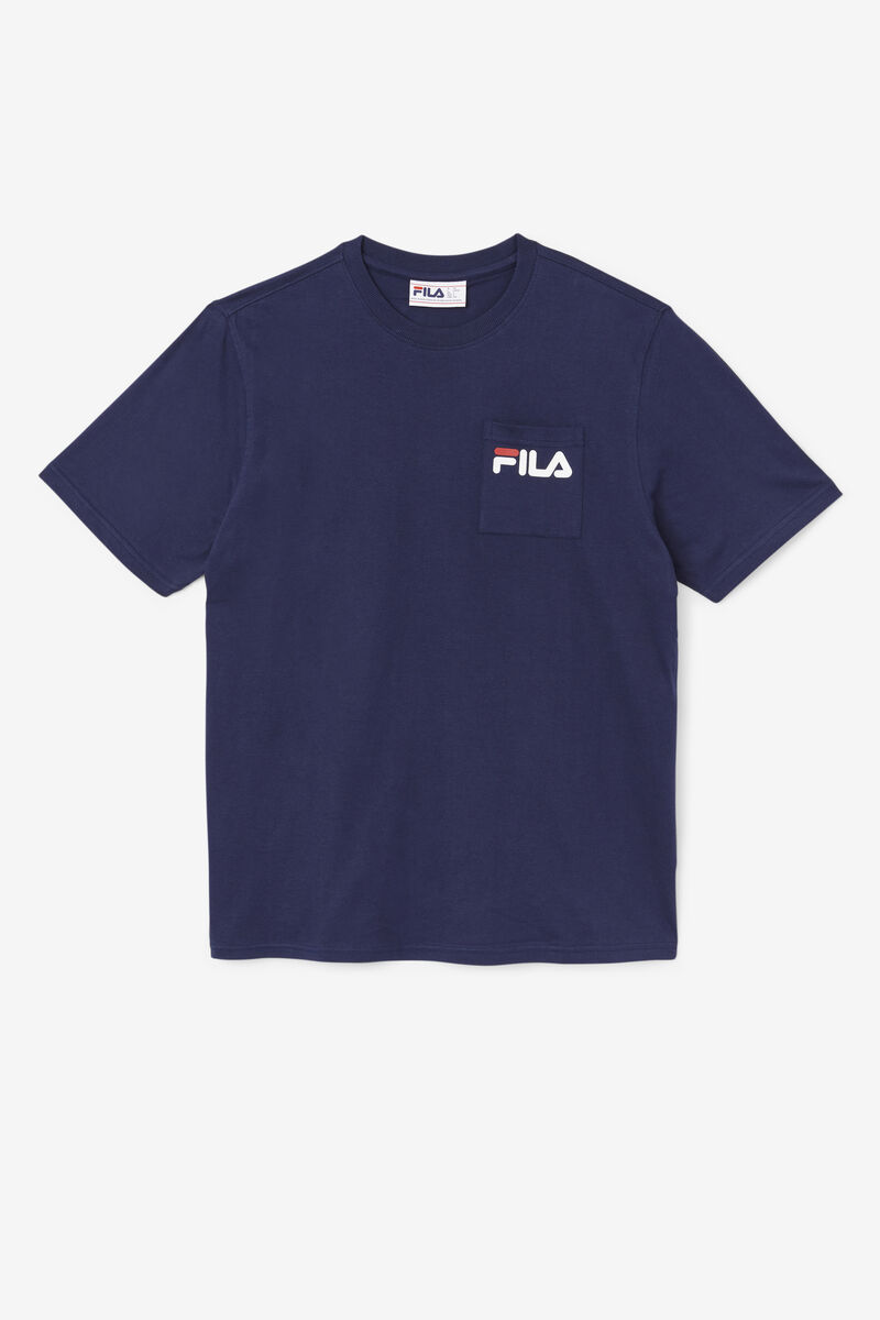 Men's Fila Curtis Pocket T Shirts Navy | lfgXAJa3XS1