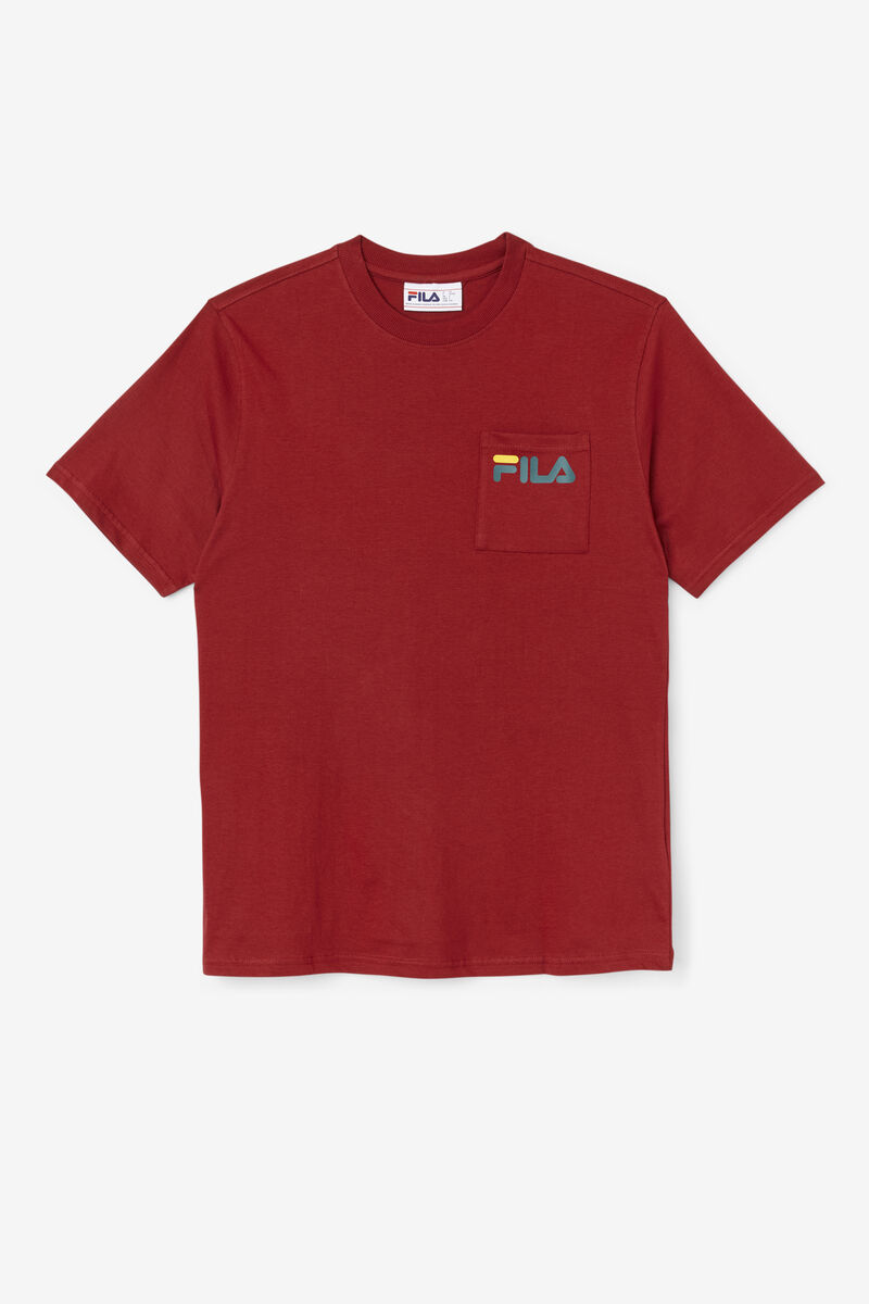 Men's Fila Curtis Pocket T Shirts Red | xvJT82Zhg8g