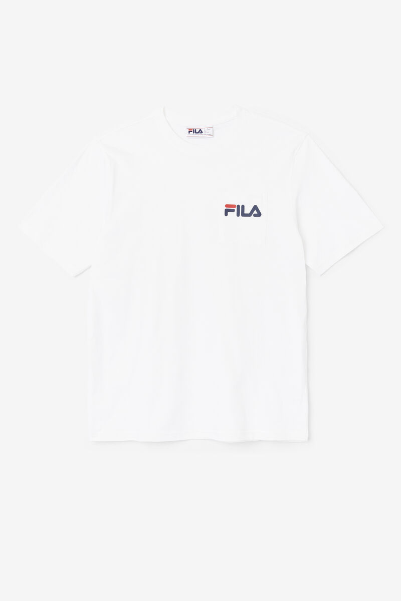 Men's Fila Curtis Pocket T Shirts White | bN1USCUkfaM