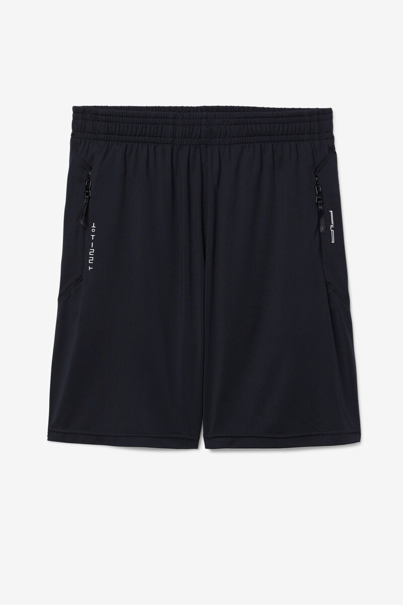 Men's Fila Deneb Short Shorts Black / White | xQ1w5Hyp5T7
