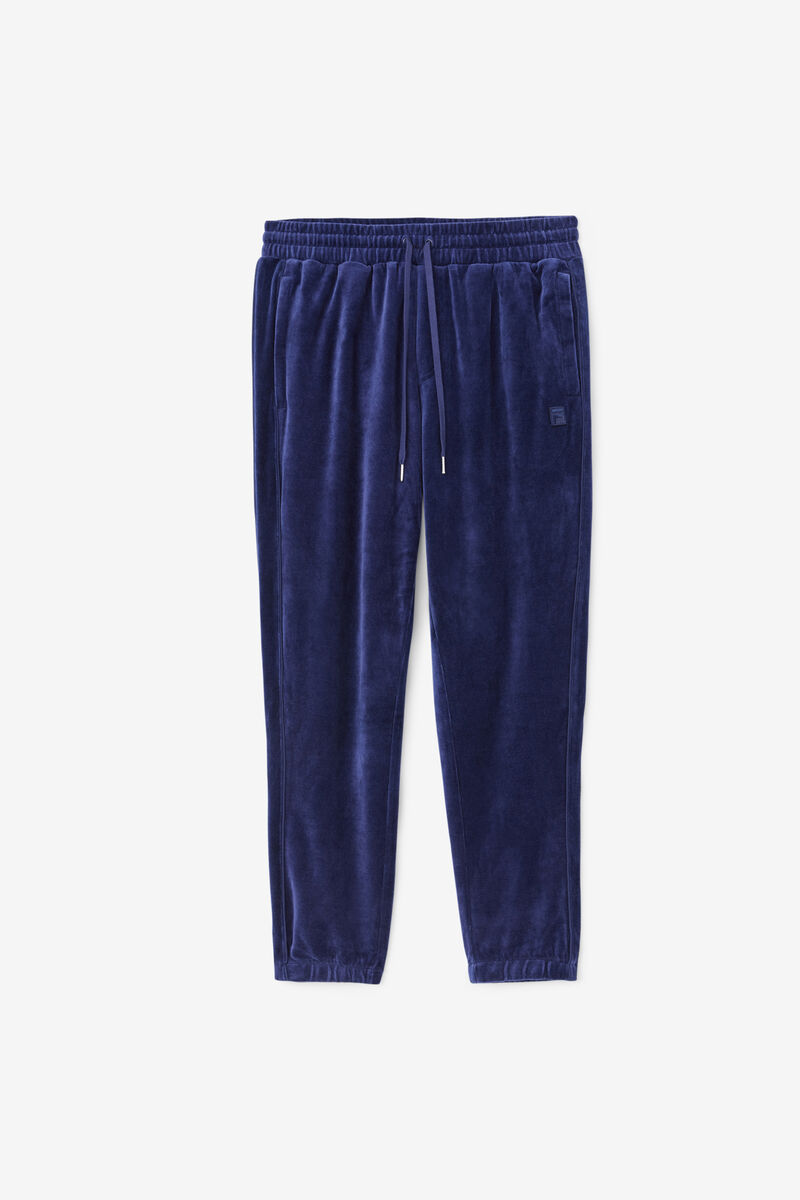 Men's Fila Deverall Velour Pant Pants Navy | DVvh19Ym5Pd