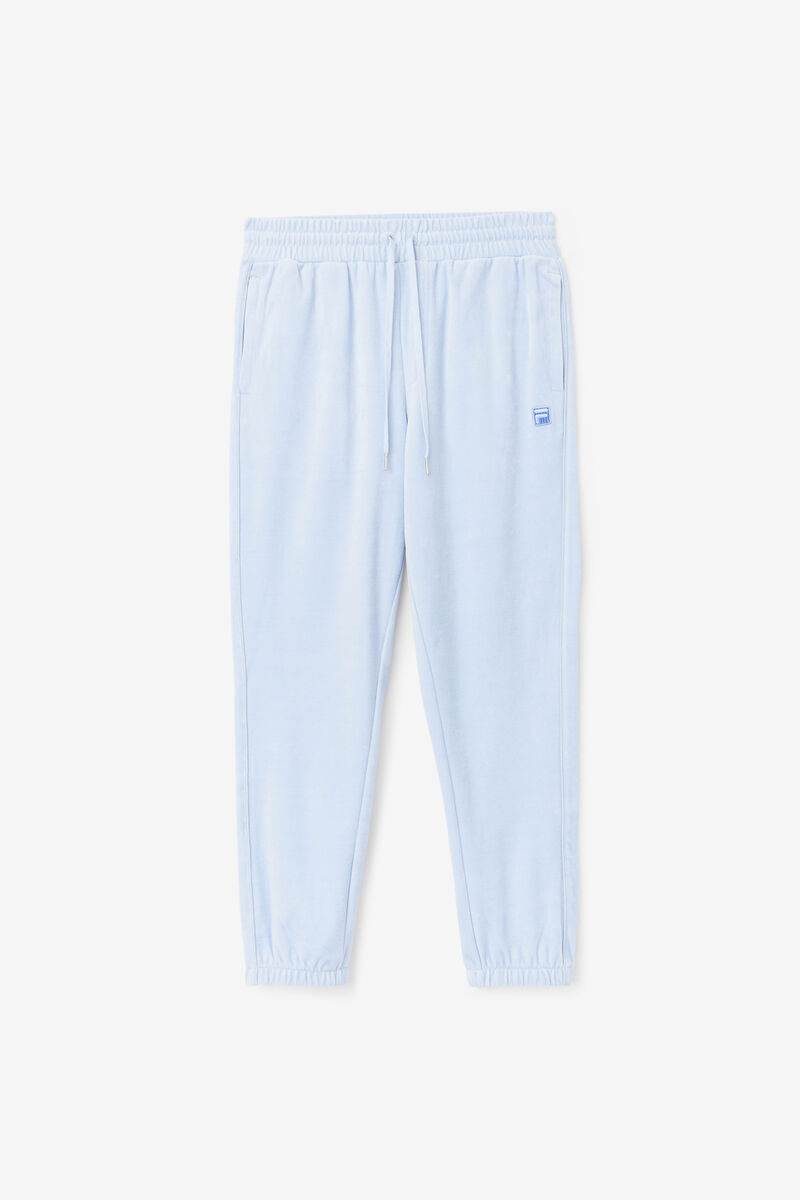 Men's Fila Deverall Velour Pant Tracksuits Light Blue | noZnj6uxDfj