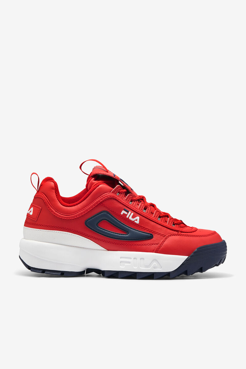 Men's Fila Disruptor 2 Premium Platform Shoes Red / White / Navy | 6PGzNbvD7Cq