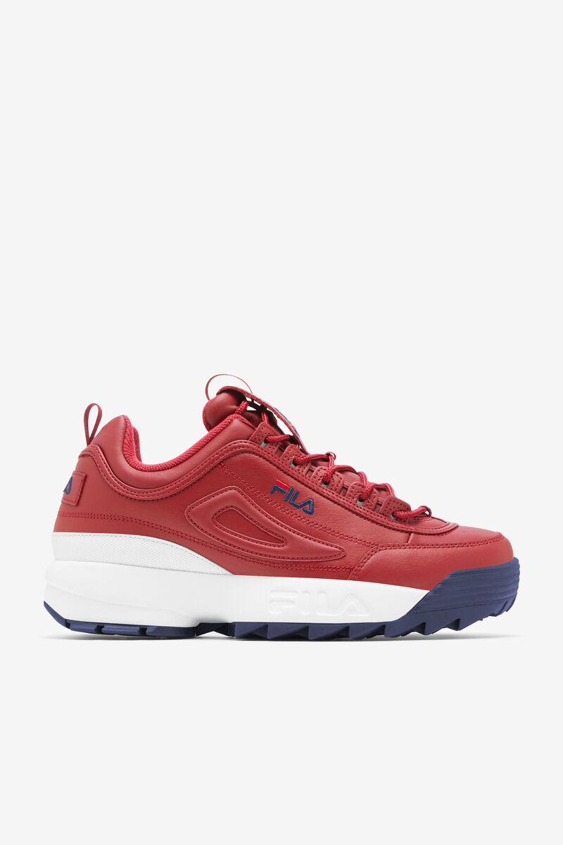 Men's Fila Disruptor 2 Premium Platform Shoes Red / Navy / Red | 9rdXa4DjxHR