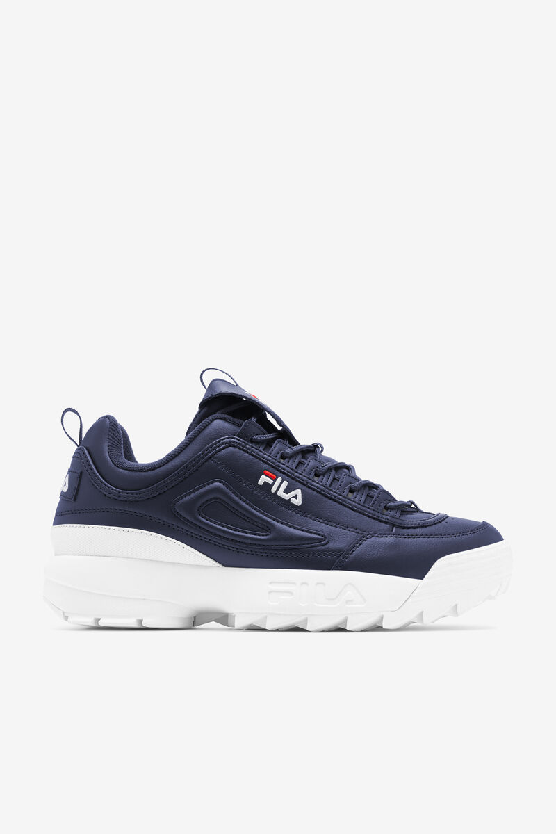 Men's Fila Disruptor 2 Premium Platform Shoes Navy / White / Red | pUXLq8kFKww