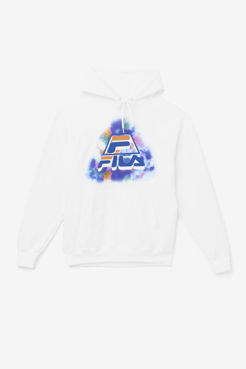Men's Fila Dracen Tie Dye Hoodie Hoodies White | sT5IxEwarFA