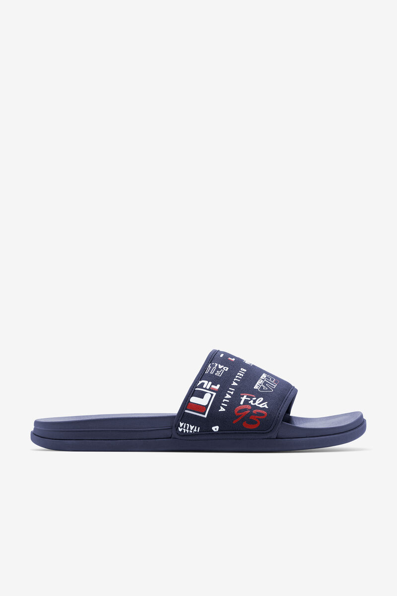 Men's Fila Drifter Lux Patchwork Sandals Navy / Red / White | sIziQlVcGpK