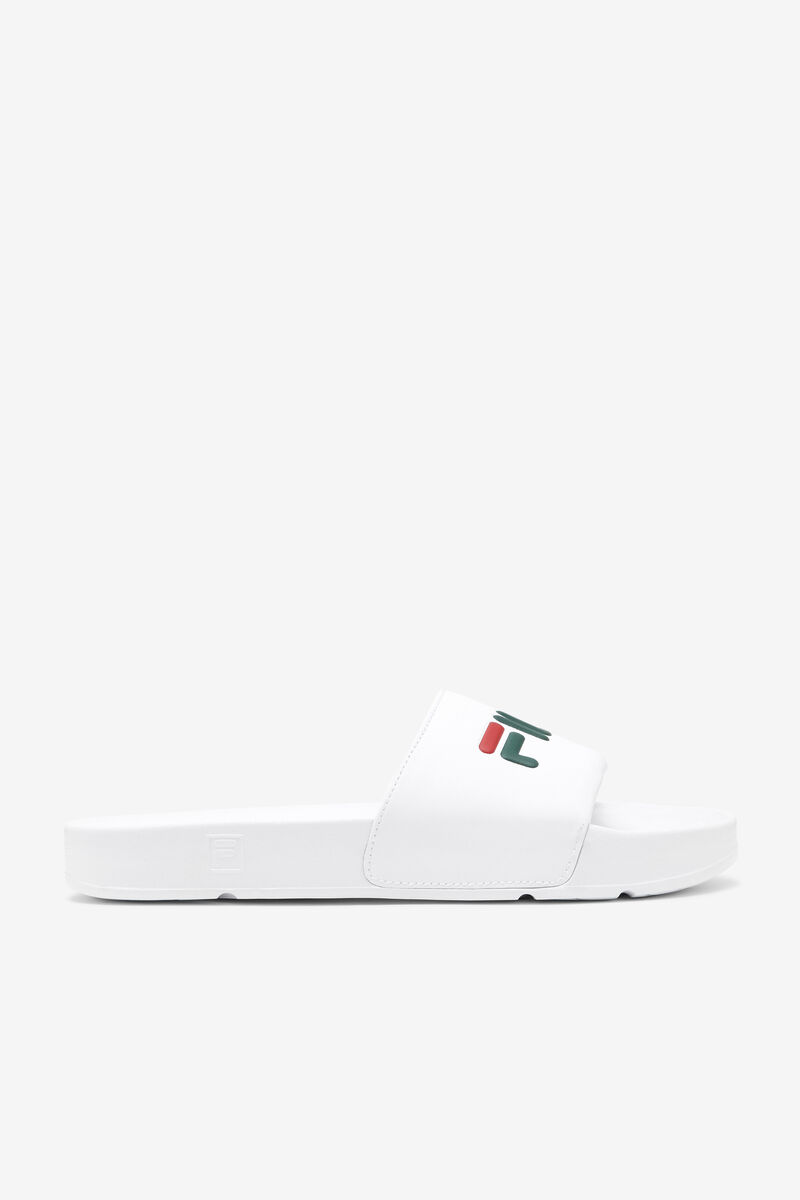 Men's Fila Drifter Sandals White / Red | jxXuVErfklC