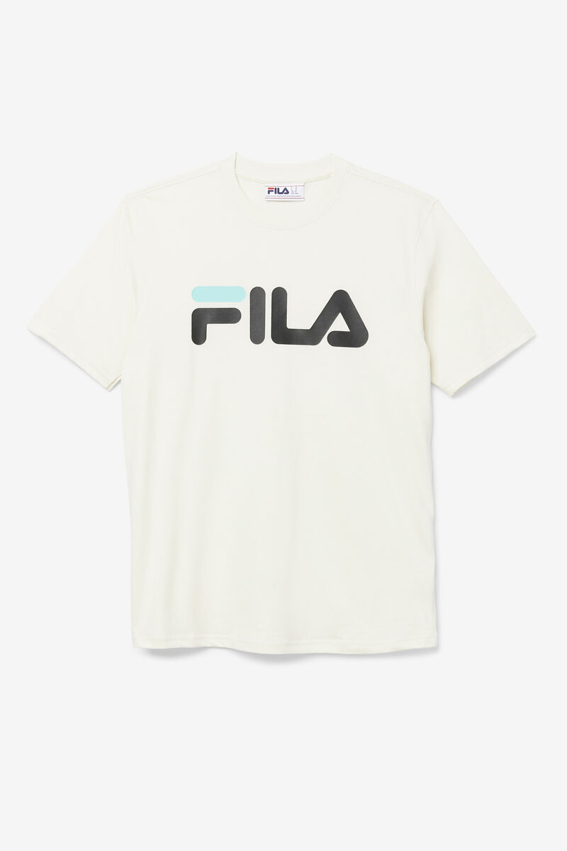 Men's Fila Eagle T Shirts Black / Blue Turquoise | 35sZ2KZ3BI7