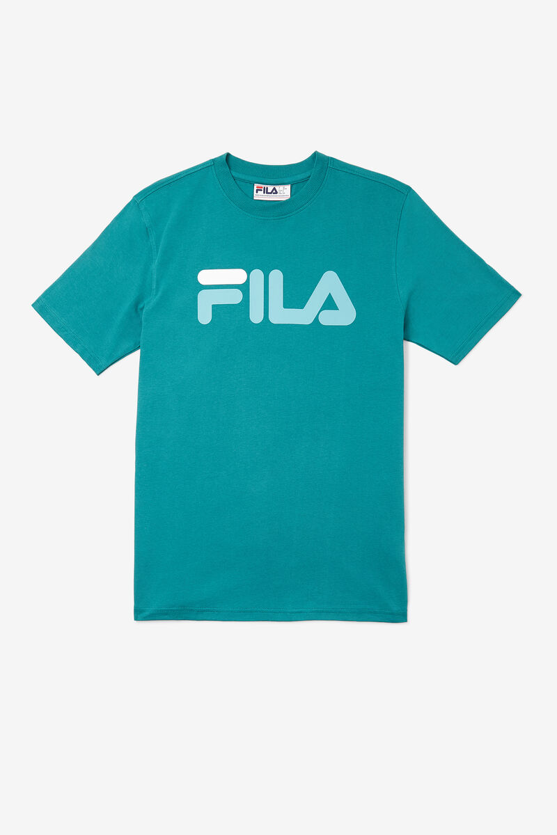 Men's Fila Eagle T Shirts Dark Turquoise / White | ORss5O1K3Ip