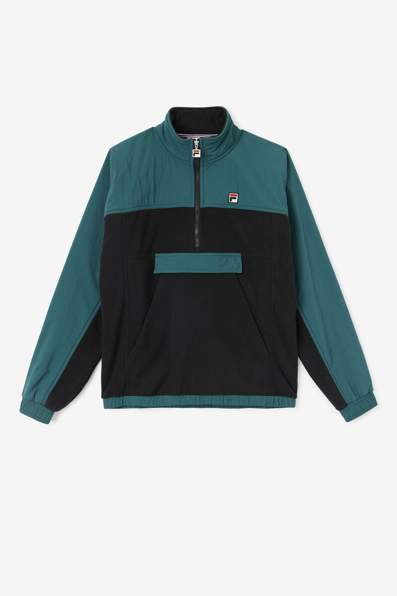 Men's Fila Erick 1/2 Zip Pullover Jackets Black | zkAxOH6F7t3