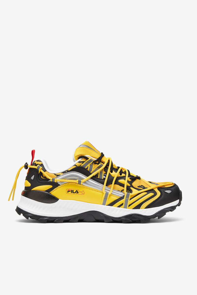 Men's Fila Expeditioner Yellow & Black Chunky Trainer Shoes | Fila Sneakers Lemon / Black / White |