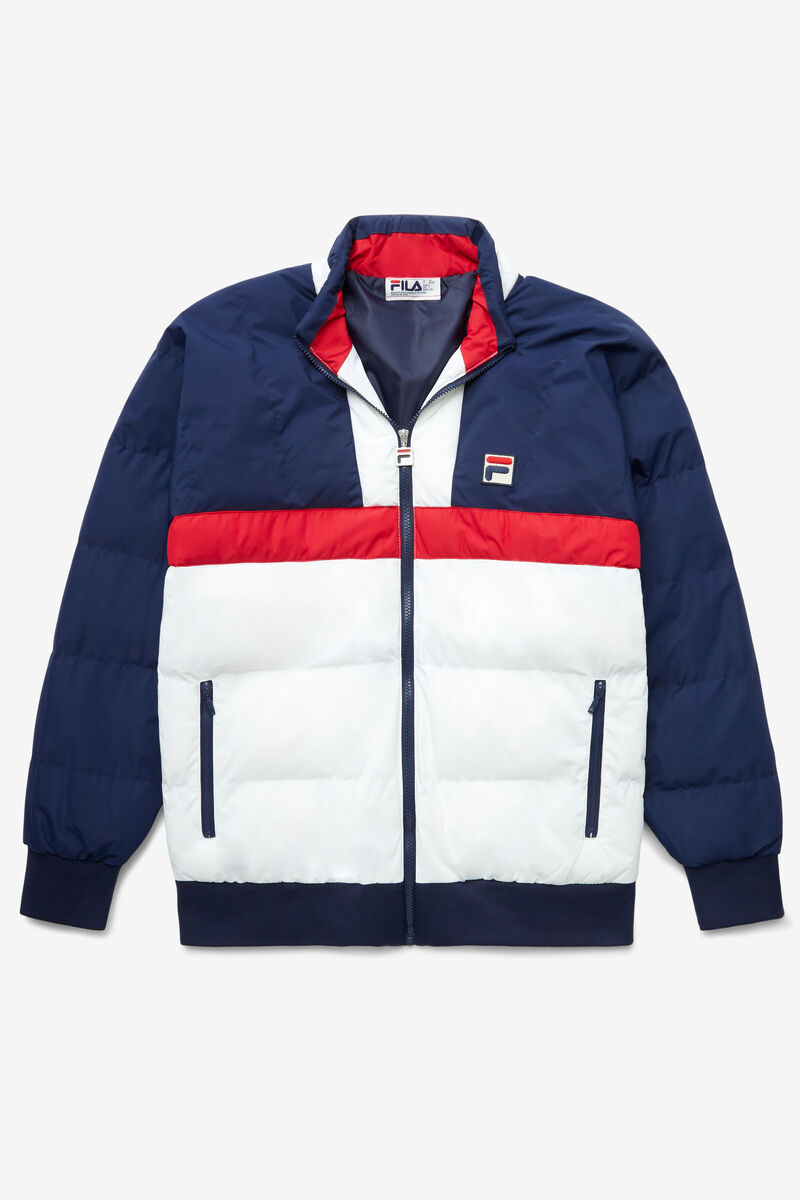 Men's Fila Fausto Ski Jacket Jackets Navy / Red / White | VNQeN1puBJ4