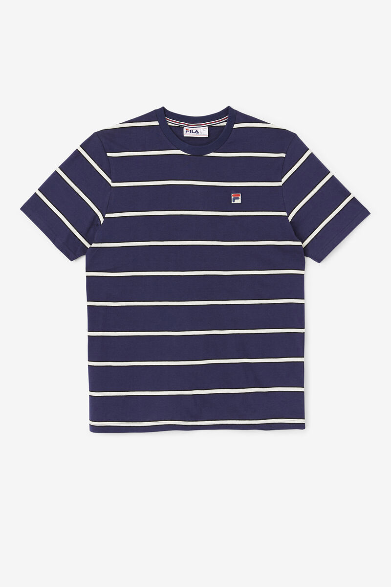 Men's Fila Felix T Shirts Navy / White | kSzRsRW9A5P