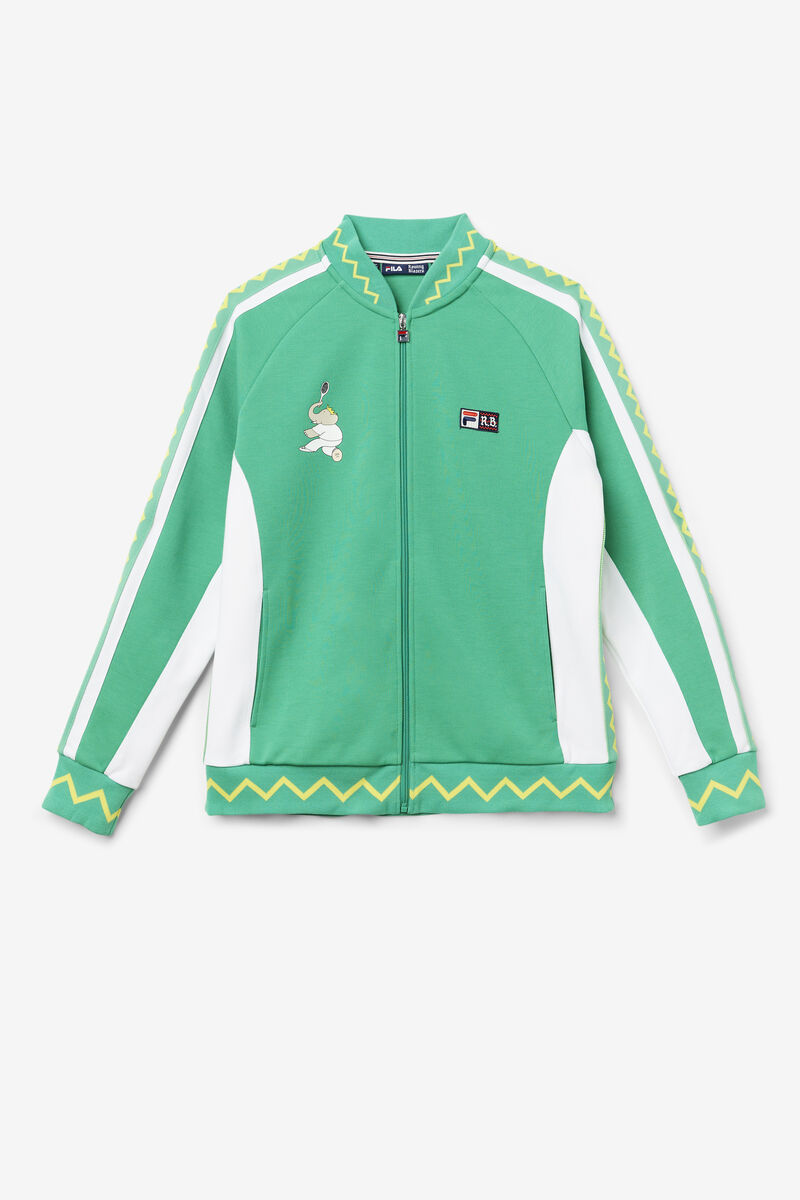 Men's Fila Fila X Rb Babar Iggy Jacket Tracksuits Deep Mint / White | nBm27c1ysfl