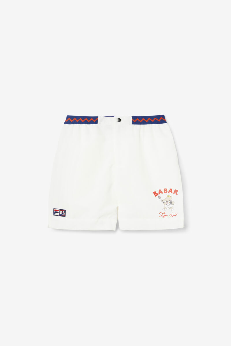 Men's Fila Fila X Rb Babar Marckus Short Shorts White / Blue / Red | FJwvkJA1Ccm