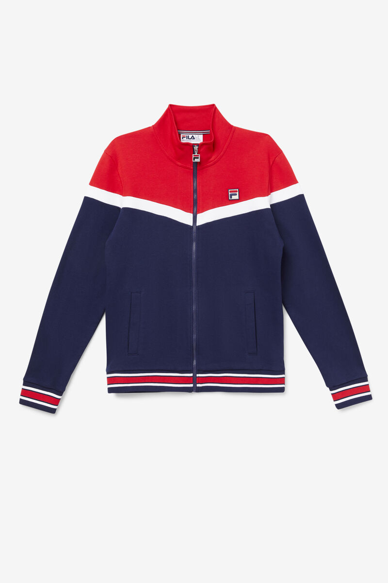 Men's Fila Flint Track Jacket Jackets Navy | cPh6YzsDIhq