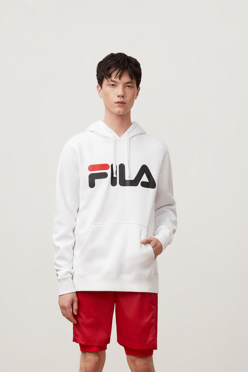 Men's Fila Flori Hoodie Hoodies White / Red / Black | nGKVFeTs3ap