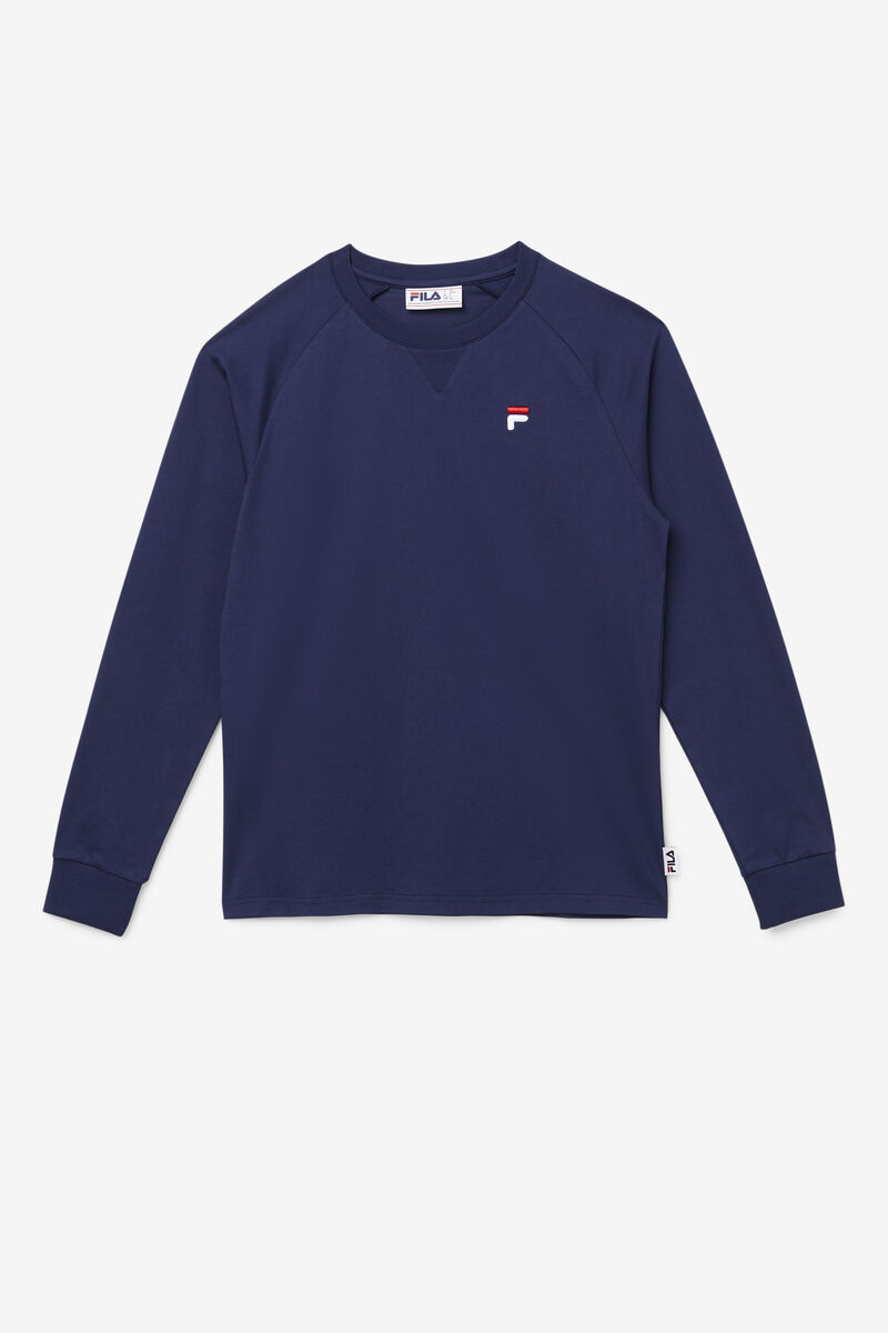 Men's Fila Flynn Long Sleeve Shirt Navy | acFK4rrBXU6