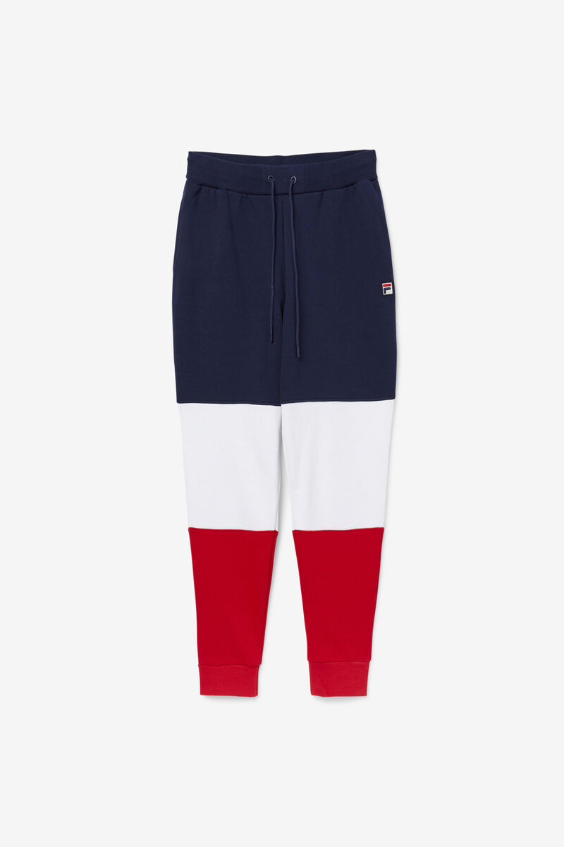 Men's Fila France Pant Pants Navy / White / Red | aIxqQxhlBLa