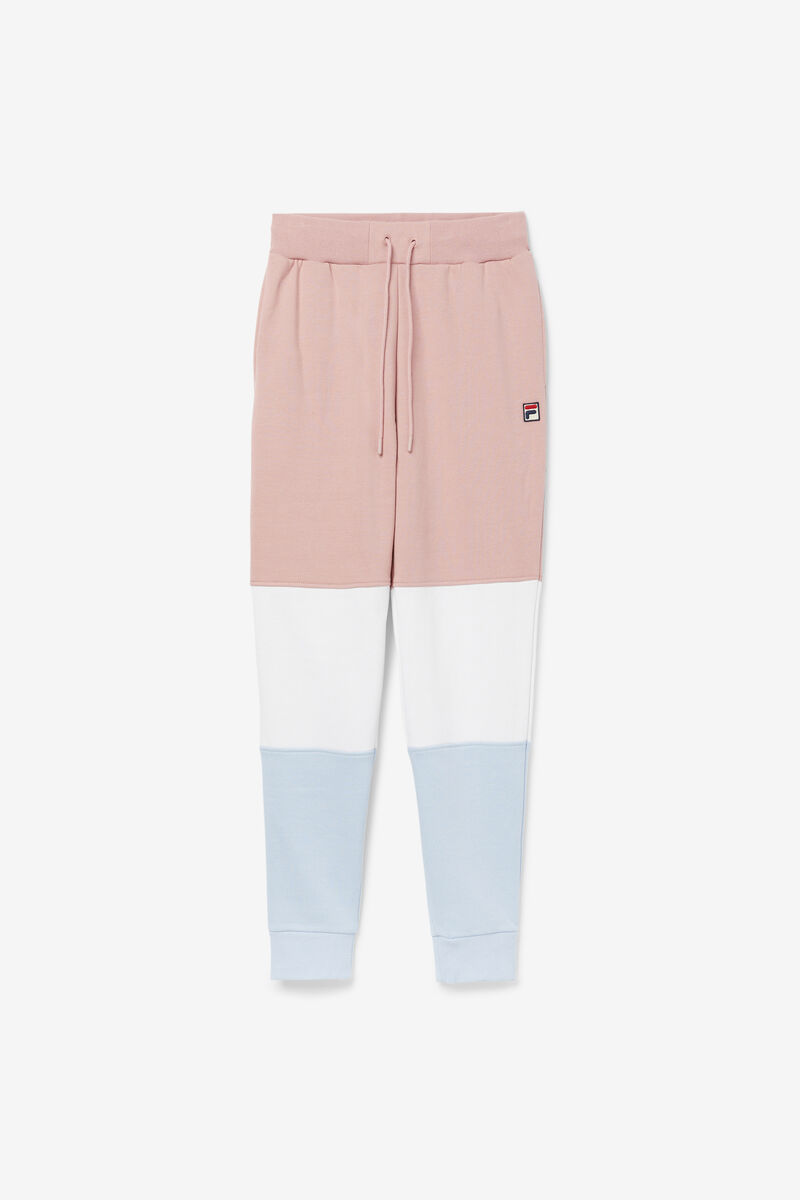 Men's Fila France Pant Pants Pink Grey / White / Blue | eJMYYCfI6zO