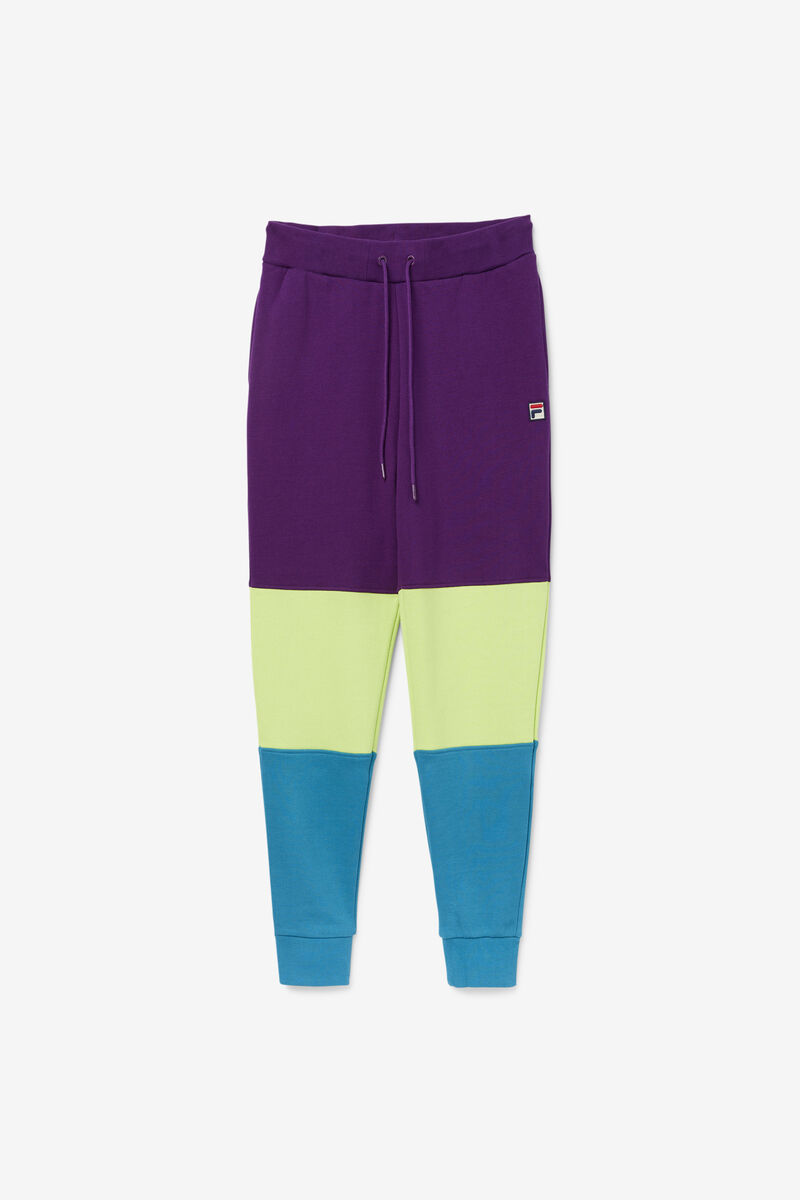 Men's Fila France Pant Pants Purple / Green | nuDNI6OUvHl