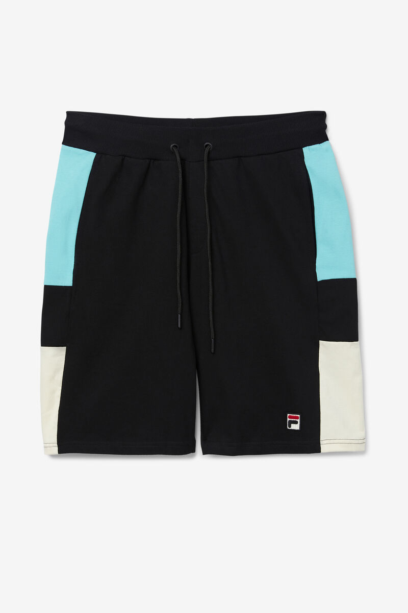 Men's Fila Galway Short Shorts Black / Blue Turquoise | FGILWo1JcAq